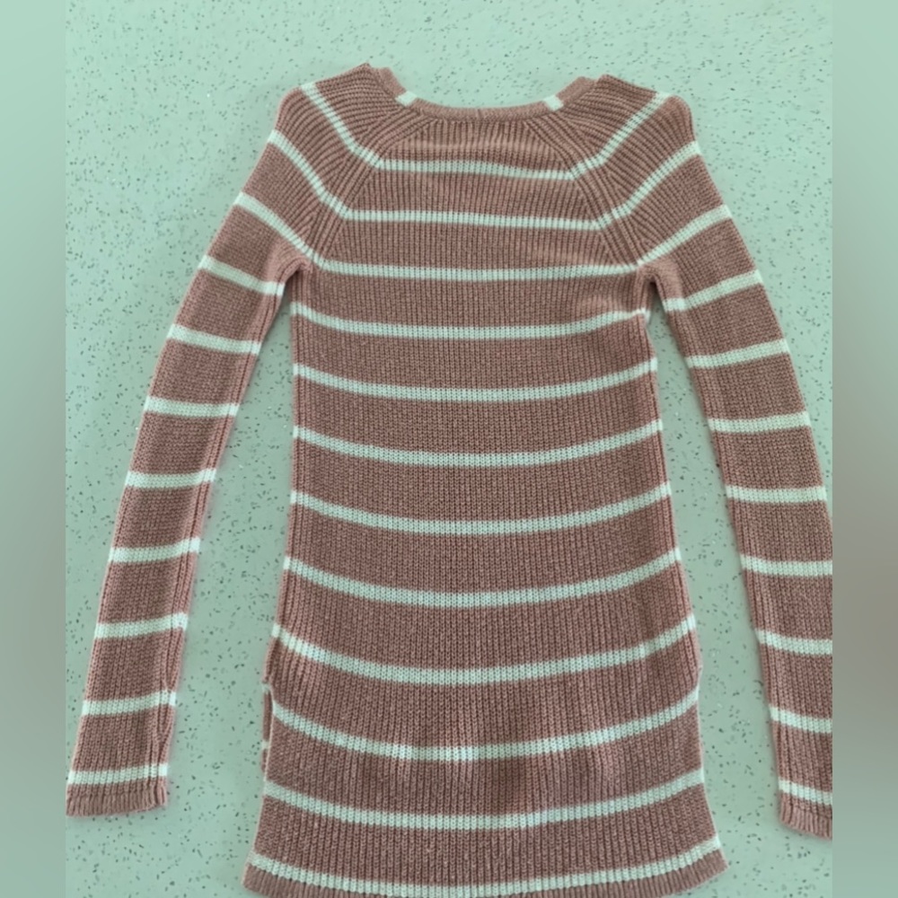 Pink and White Sweater